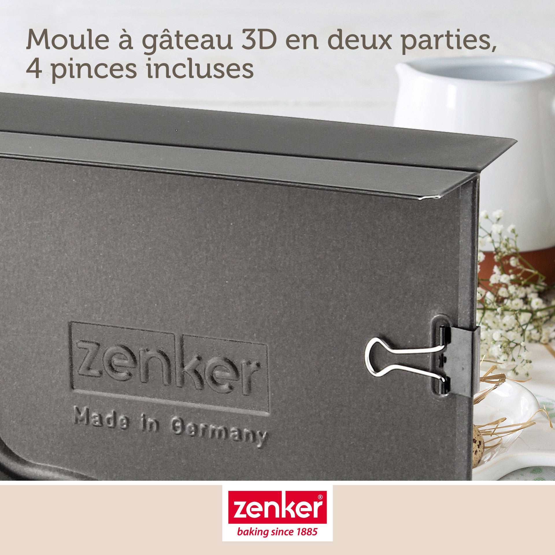 Zenker - Moule À Gâteaux 3D En Forme De Lapin De Pâques 600 Ml Zenker Special Season - Noir