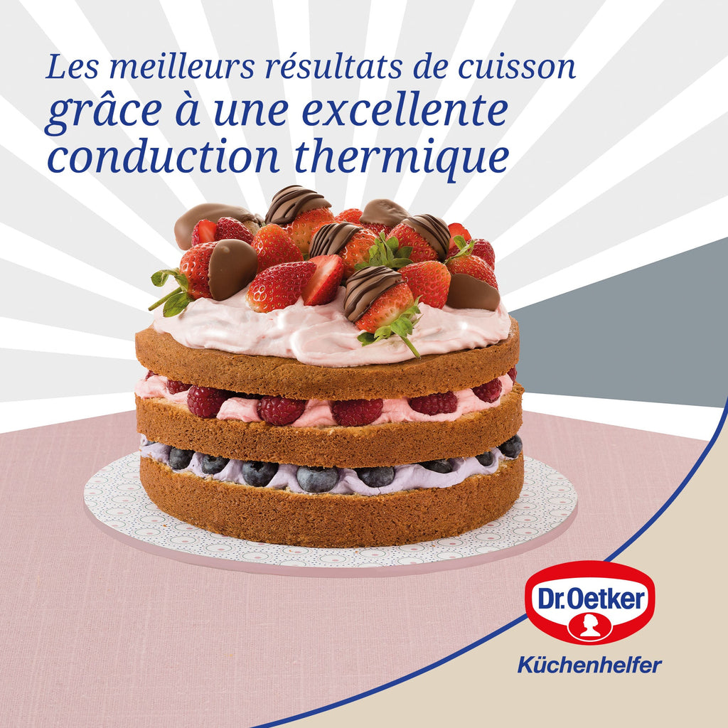 Dr Oetker - Ensemble De 2 Moules À Manqué À Charnière 18 Et 20 Cm Dr. Oetker Rétro - Rose