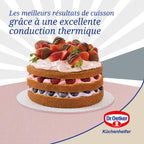 Dr Oetker - Ensemble De 2 Moules À Manqué À Charnière 18 Et 20 Cm Dr. Oetker Rétro - Rose