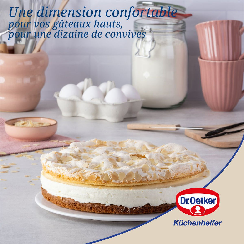 Dr Oetker - Ensemble De 2 Moules À Manqué À Charnière 26 Cm Avec Couvercle De Transport Dr. Oetker Bake And Go - Noir