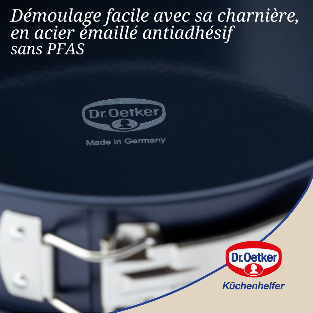 Dr Oetker - Lot De 2 Moules À Gâteaux 28/28 Cm En Acier Dr Oetker Back-Liebe - Bleu
