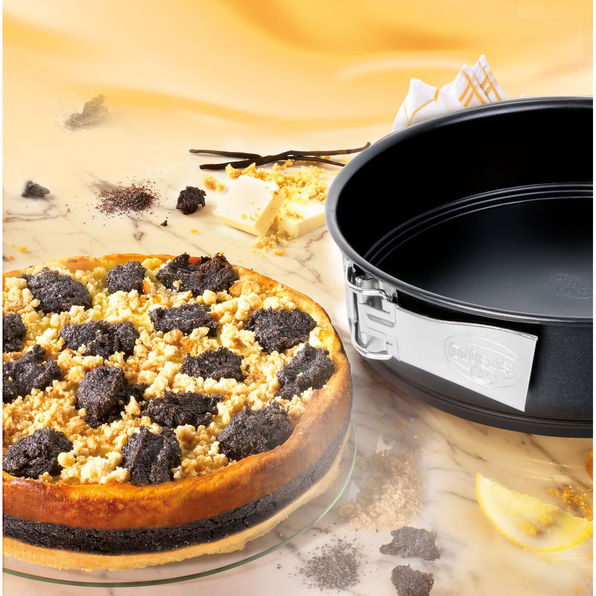 Dr Oetker - Lot De 2 Moules À Gâteaux 26/26 Cm En Acier Dr Oetker Tradition - Noir