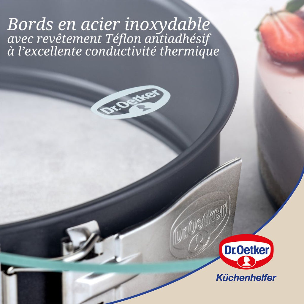 Dr Oetker - Ensemble De 2 Moules À Manqué À Charnière 26 Cm Dr.Oetker Tradition - Noir