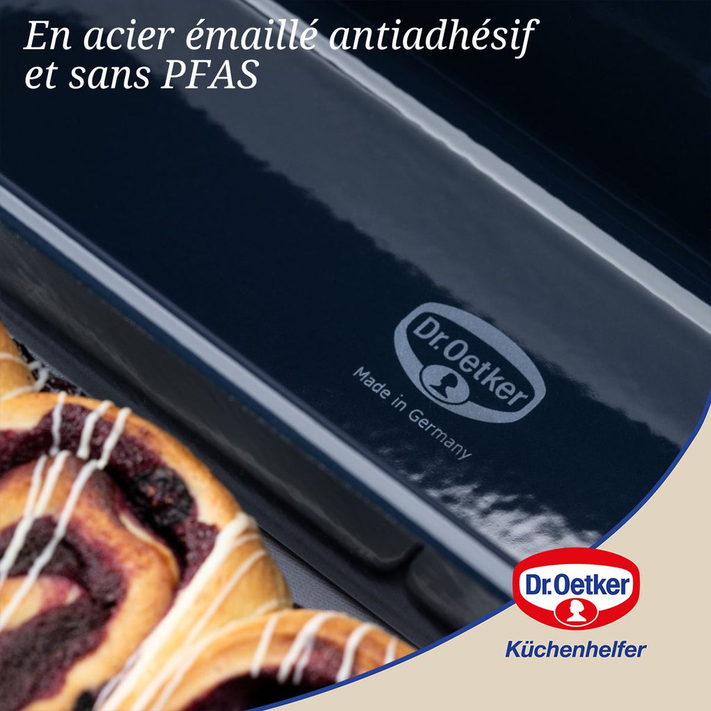 Dr Oetker - Lot De 2 Moules À Gâteaux 35/35 Cm En Acier Dr Oetker Back-Liebe - Bleu