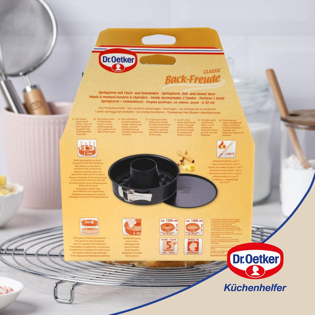 Dr Oetker - Lot De 2 Moules À Gâteaux 20/20 Cm En Acier Dr Oetker Back Freude - Noir