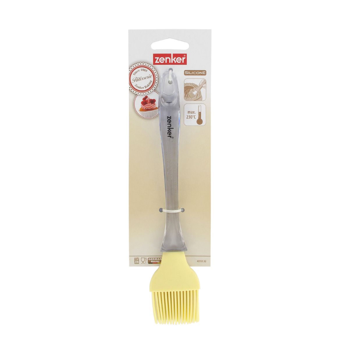 Zenker - Ensemble De 2 Pinceaux De Cuisine Et De Pâtisserie 24 Cm En Poils Silicone Zenker Smart Pastry - Jaune|Brun|Transparent