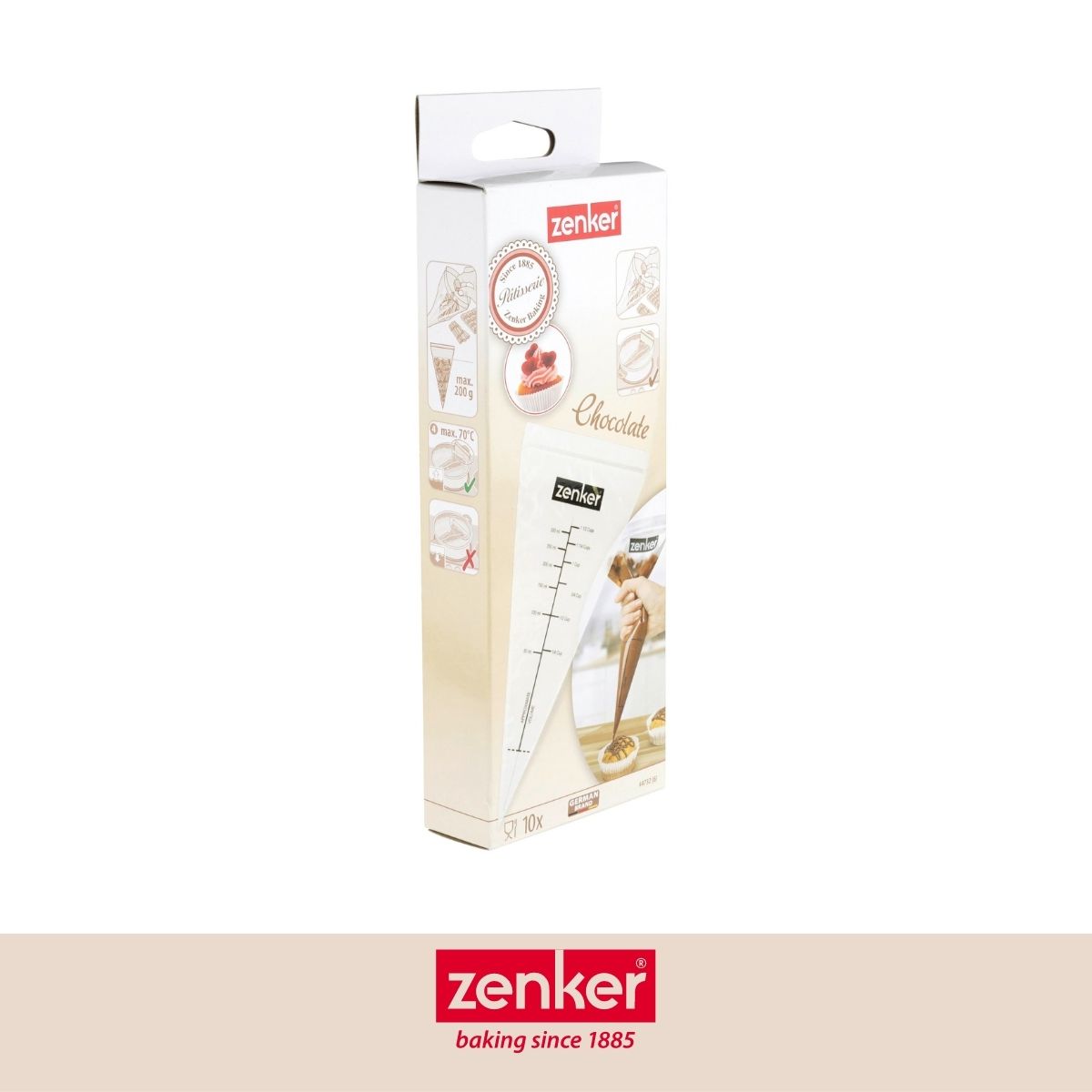 Zenker - Set De 2 Poches À Douilles Professionnelles Zenker Smart Pastry - Transparent