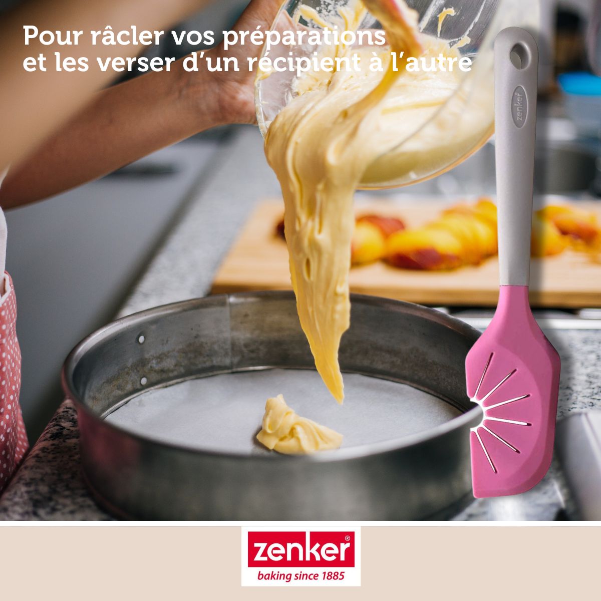 Zenker - Set De 2 Spatules Pâtisserie En Silicone Zenker Smart Pastry - Rose|Gris