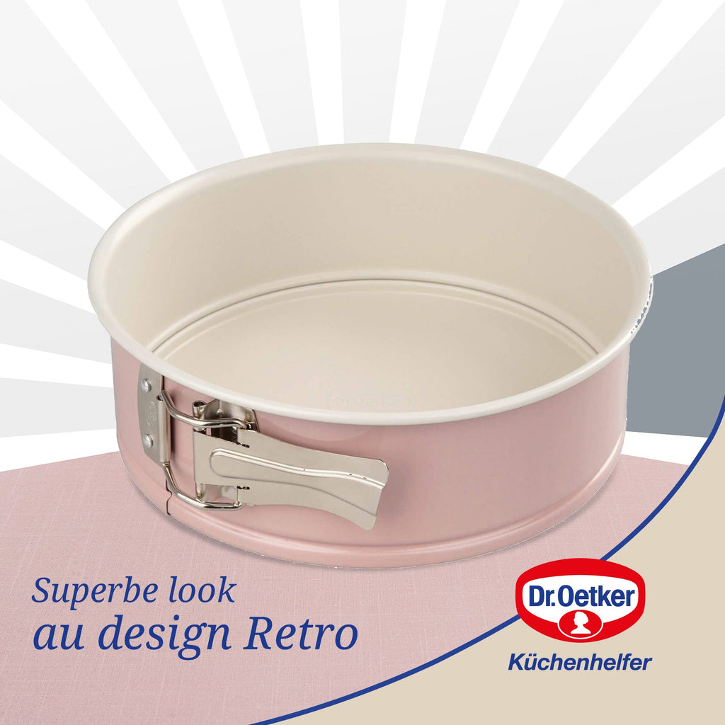 Dr Oetker - Lot De 2 Moules À Manqué À Charnière 20/20 Cm En Acier Dr Oetker Dr. Oetker Rétro - Rose