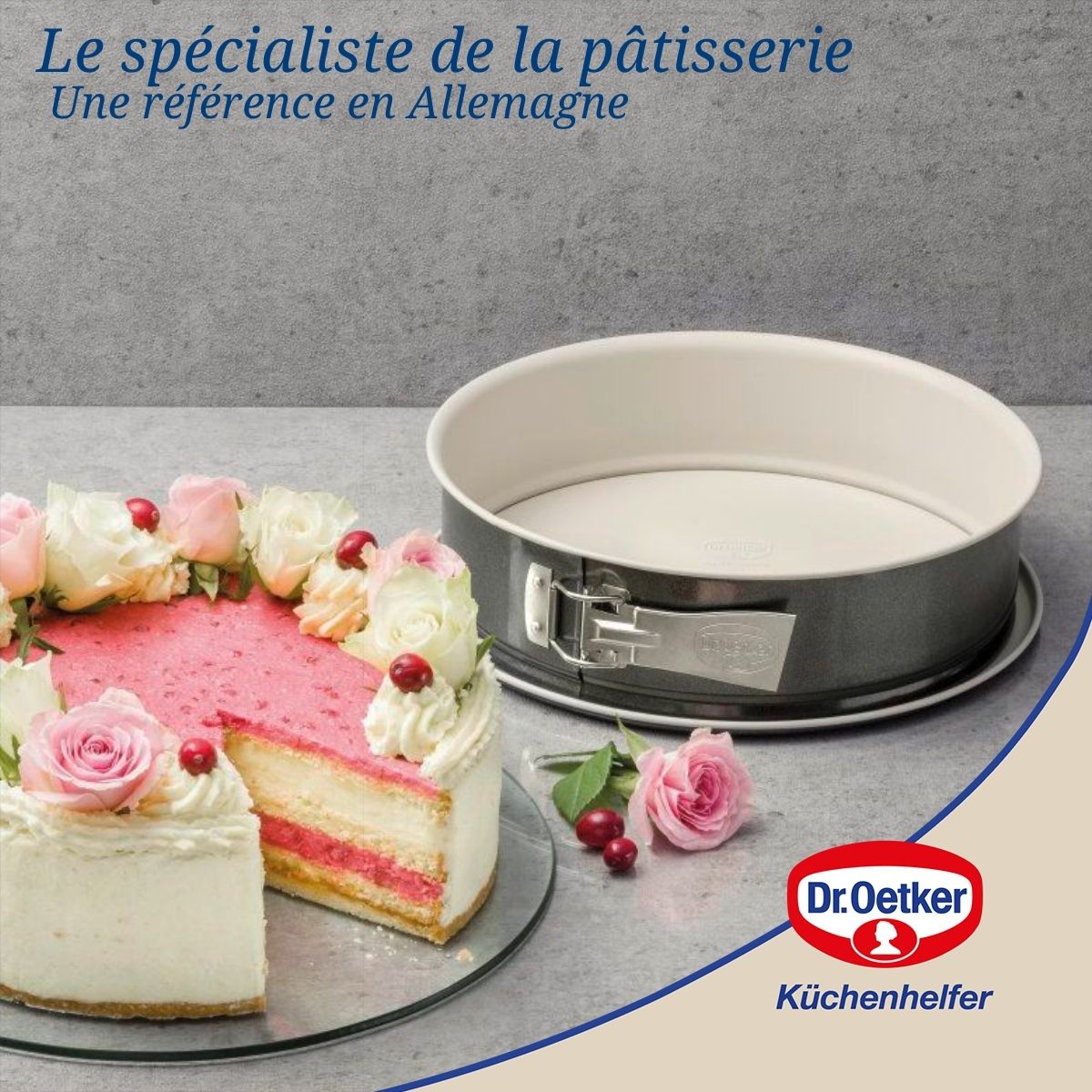 Dr Oetker - Lot De 2 Moules À Gâteaux 28/28 Cm En Acier Dr Oetker Back-Trend - Blanc