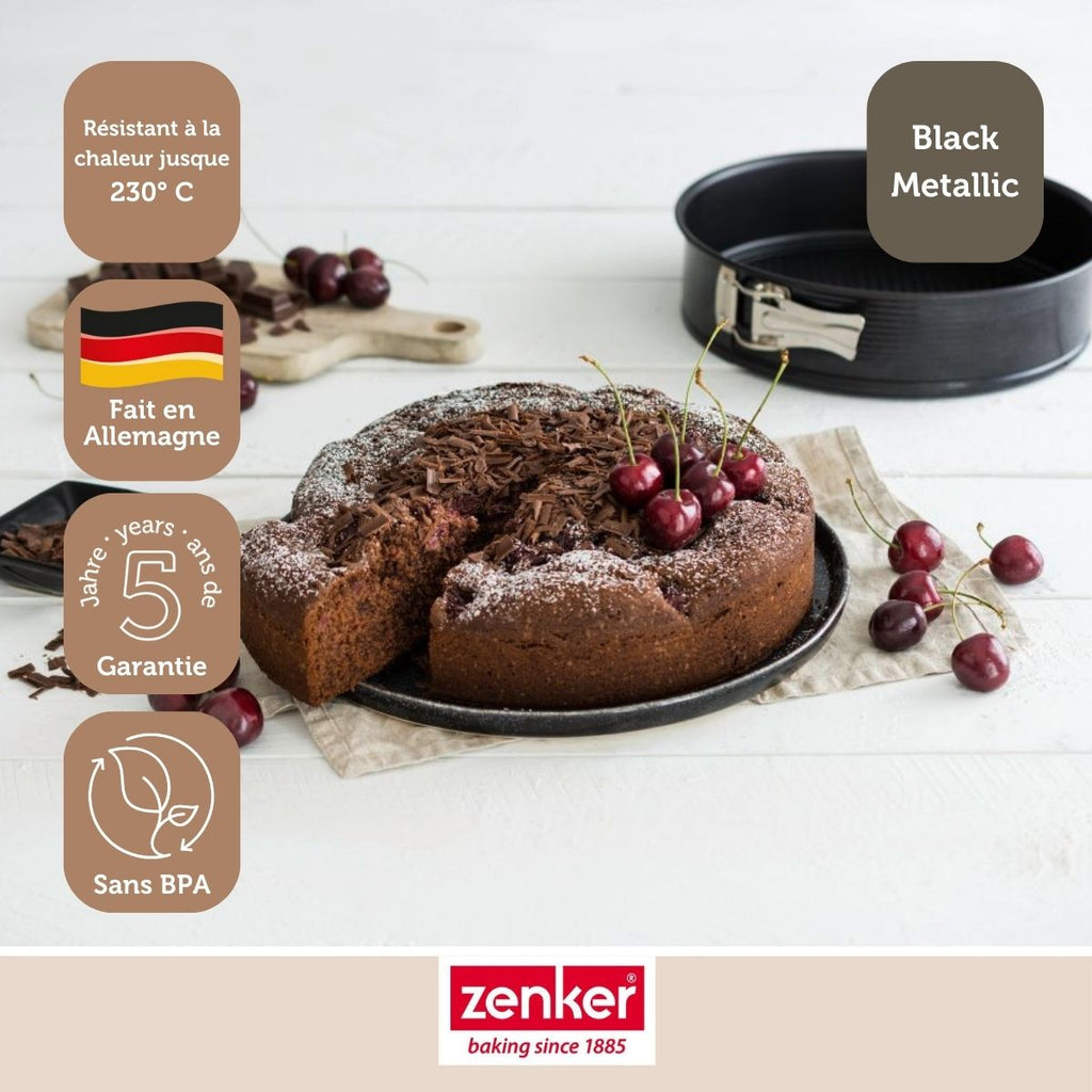 Zenker - Lot De 2 Moules À Manqué 18/18 Cm En Acier Black Mettallic Black Mettallic Zenker Black Mettallic - Noir
