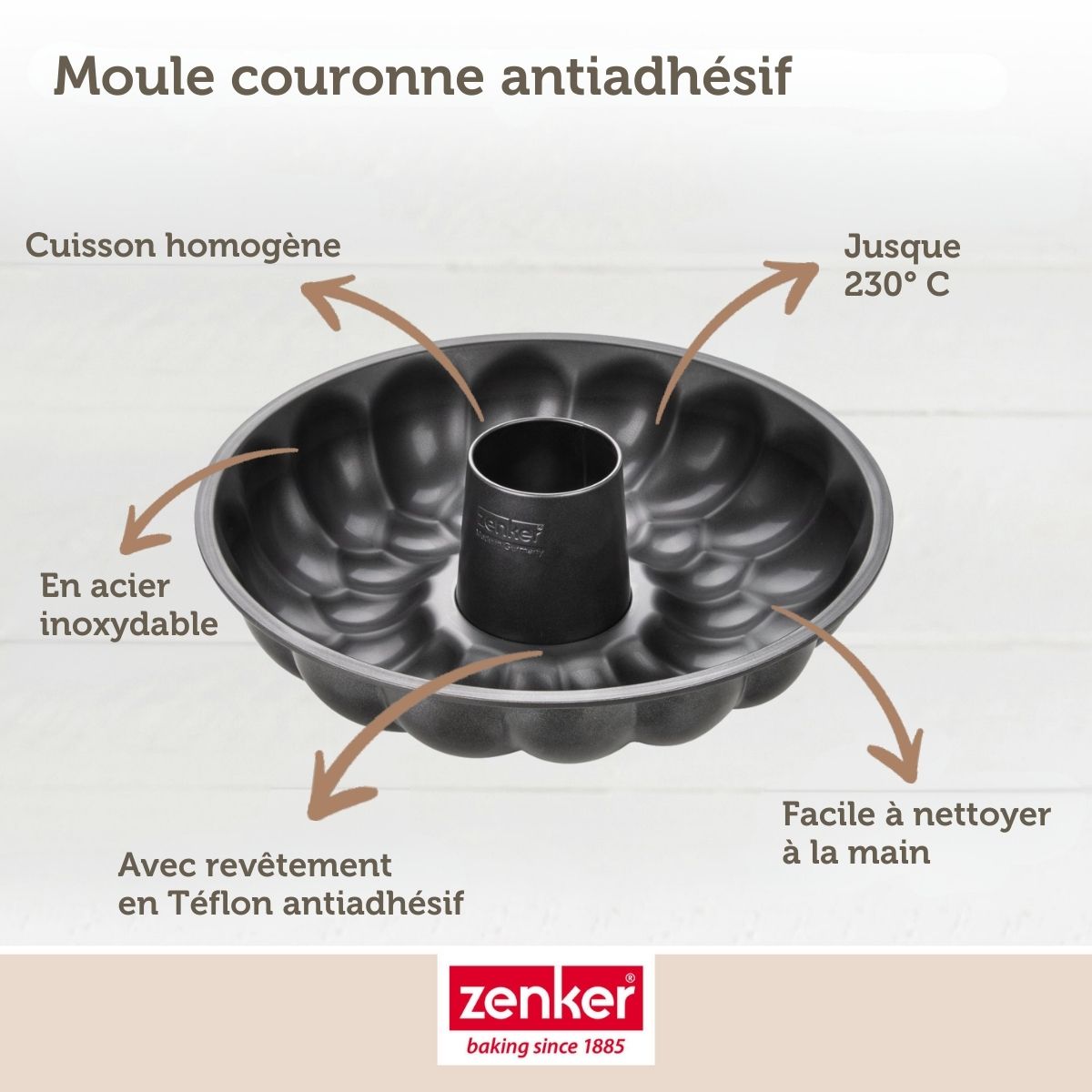 Zenker - Lot De 2 Moules À Gâteaux 32/32 Cm En Acier Black Mettallic Black Mettallic Zenker Black Mettallic - Noir