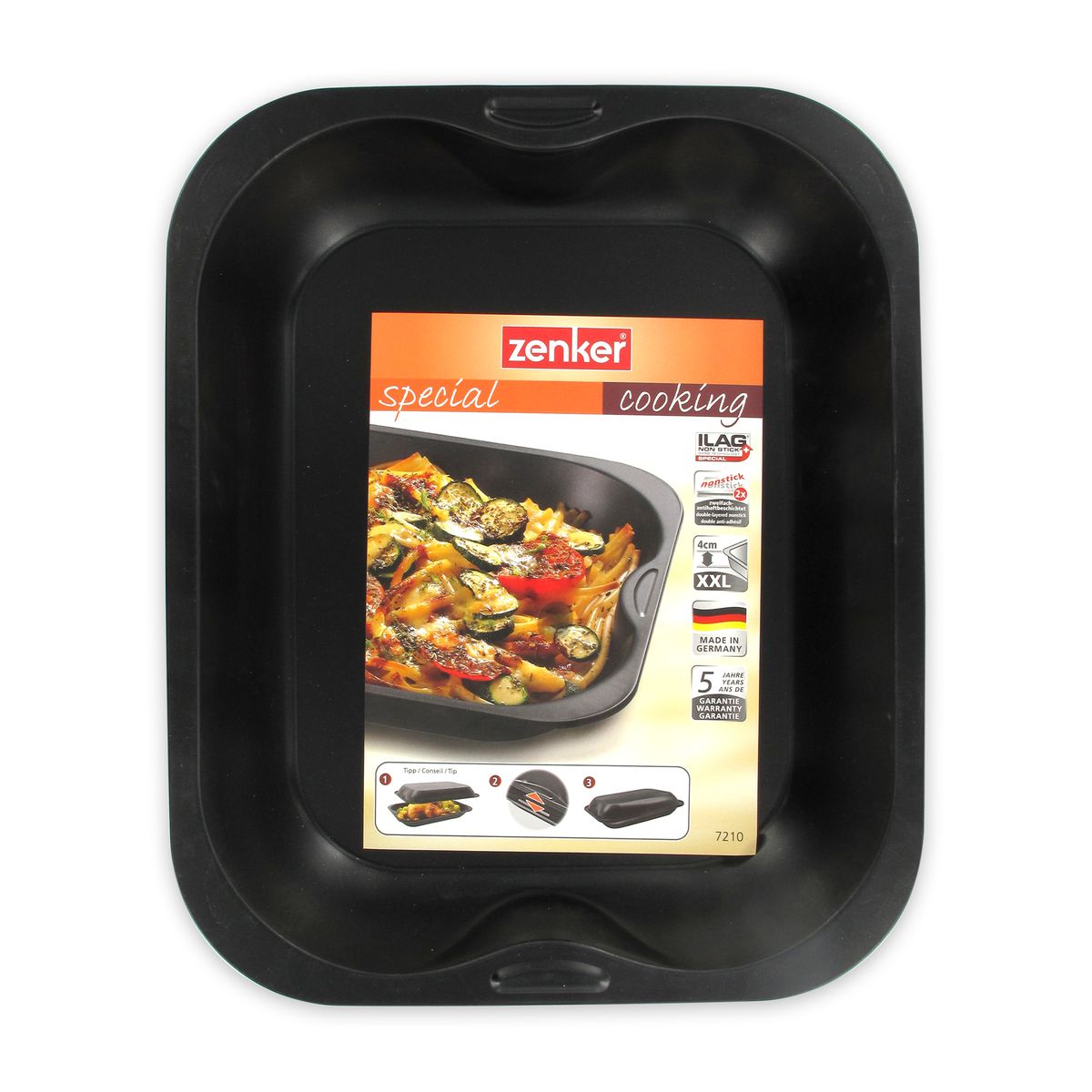 Zenker - Set De 2 Plats Four 28/23 Cm En Acier Avec 2 Ustensiles Zenker Special Cooking - Noir