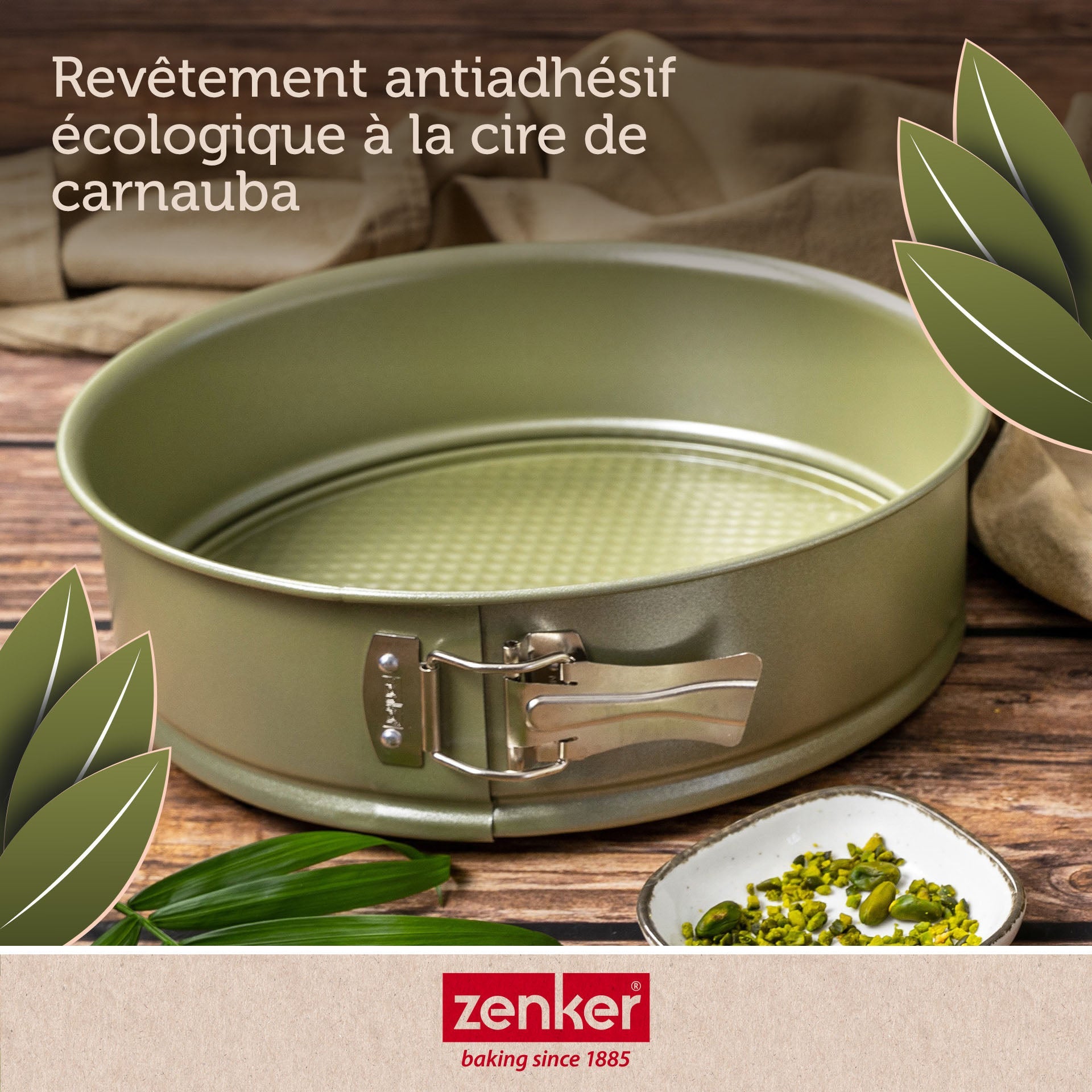 Zenker - Ensemble De 2 Moules À Manqué À Charnière 20 Cm Zenker Green Vision - Vert