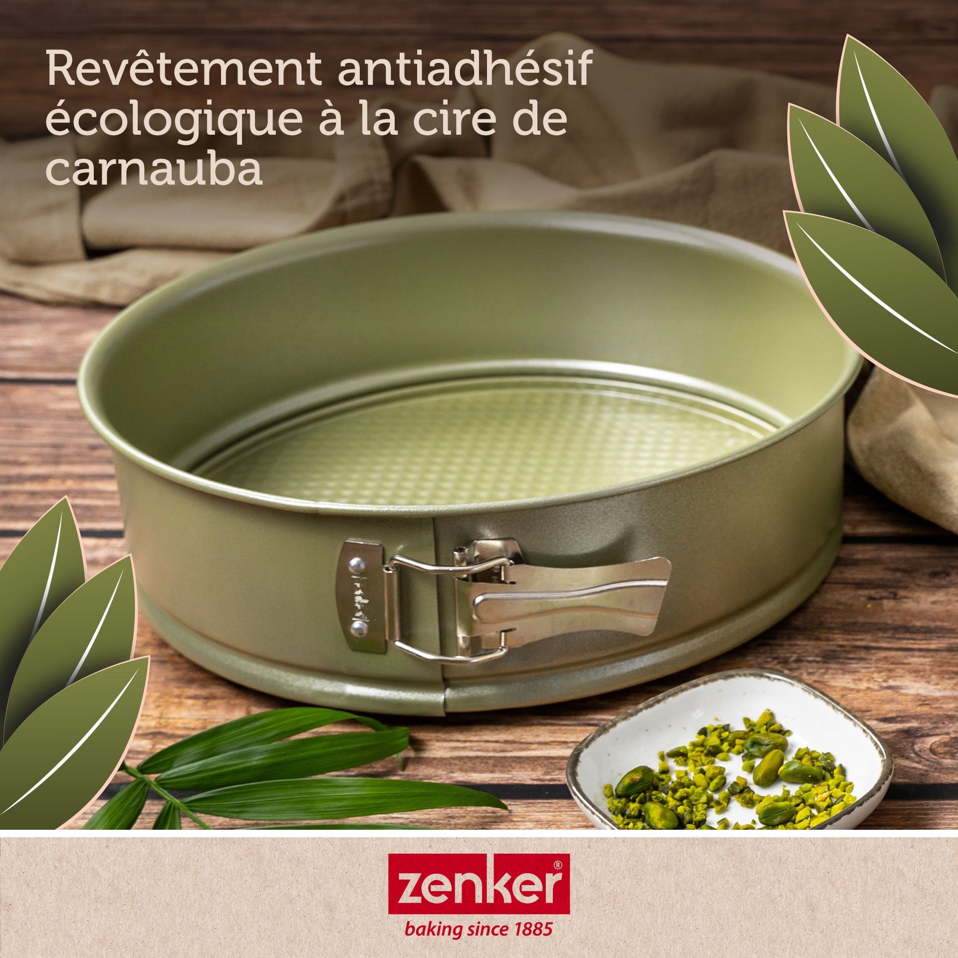 Zenker - Lot De 2 Moules À Gâteaux 26/26 Cm En Acier Zenker Green Vision - Vert