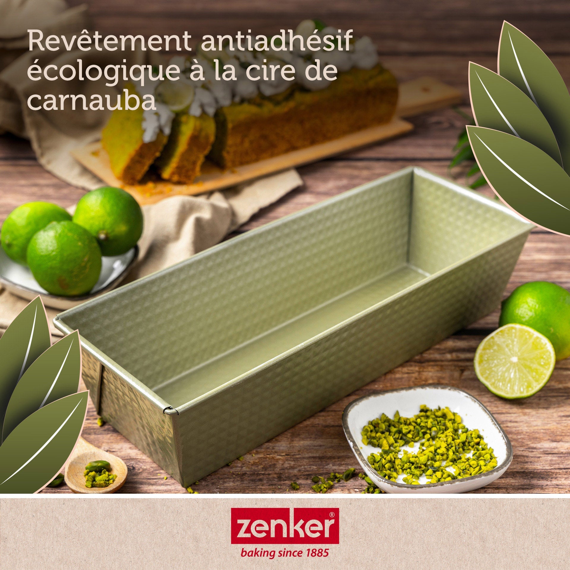 Zenker - Lot De 2 Moules À Gâteaux 30/30 Cm En Acier Zenker Green Vision - Vert