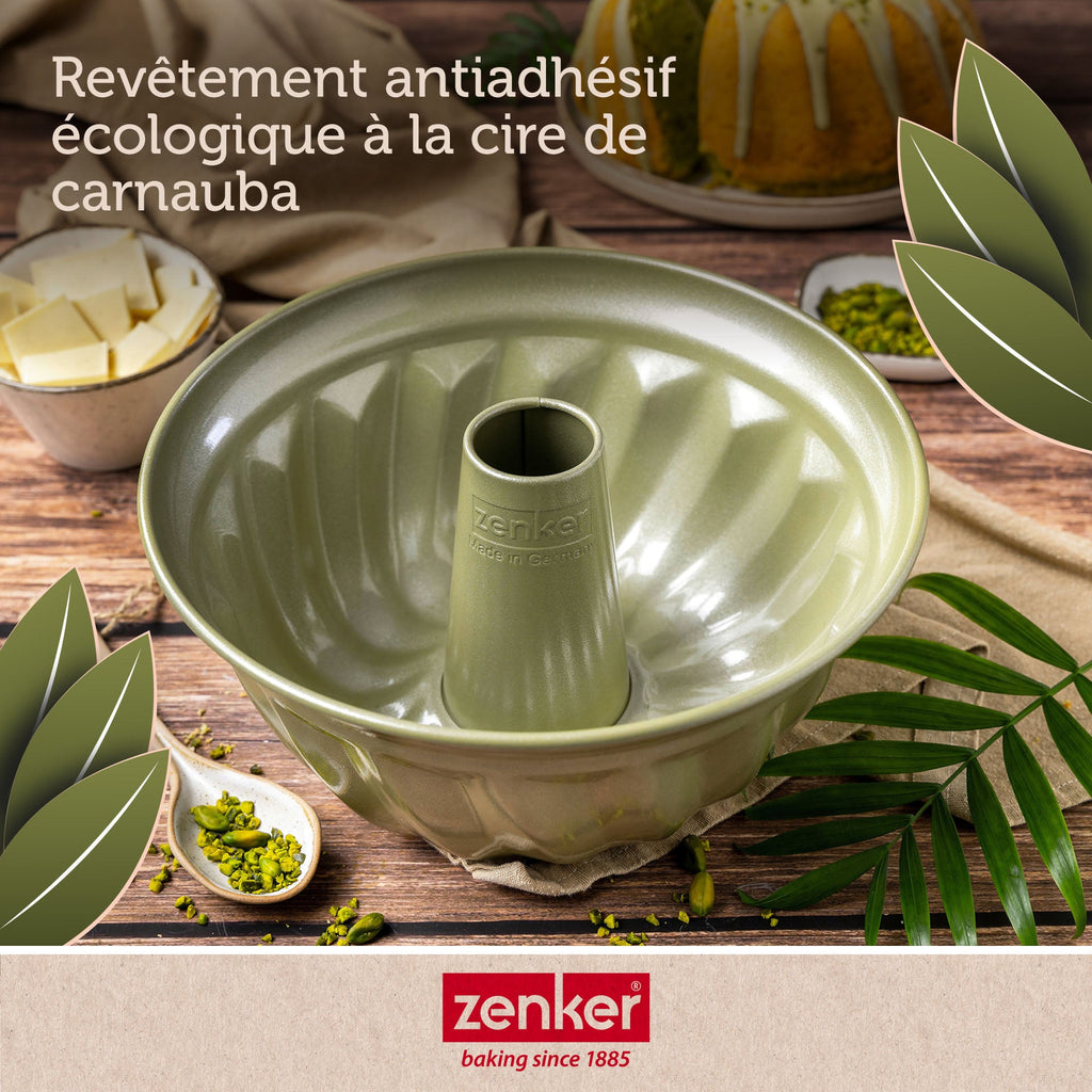 Zenker - Lot De 2 Moules À Gâteaux 25/25 Cm En Acier Avec Cire De Carnauba Zenker Green Vision - Vert