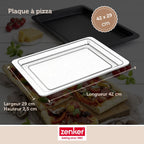 Zenker - Lot De 2 Plaques À Pizza Rectangulaires 42/29/2,5 Cm En Acier Spécial Crountries Spécial Crountries Zenker Spécial Crountries - Noir