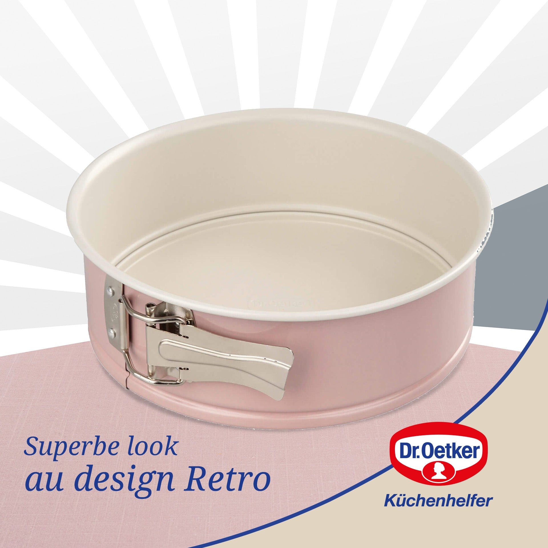 Dr Oetker - Moule À Manqué À Charnière 20 Cm Dr. Oetker Rétro - Rose