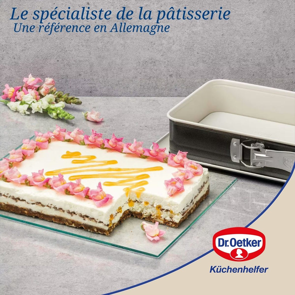 Dr Oetker - Moule À Gâteau Céramique Et Plat Four Dr Oetker Back Trend - Blanc