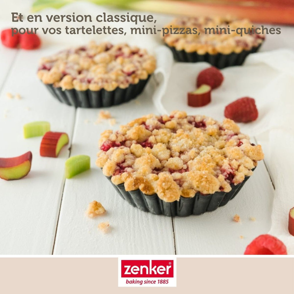 Zenker - Lot De 6 Moules À Tartelettes 10 Cm Zenker Black Metallic - Noir