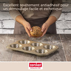 Zenker - Moule À Petits Pains Individuels Ronds 6 Empreintes 33 X 22 Cm Zenker Mojave Gold - Or