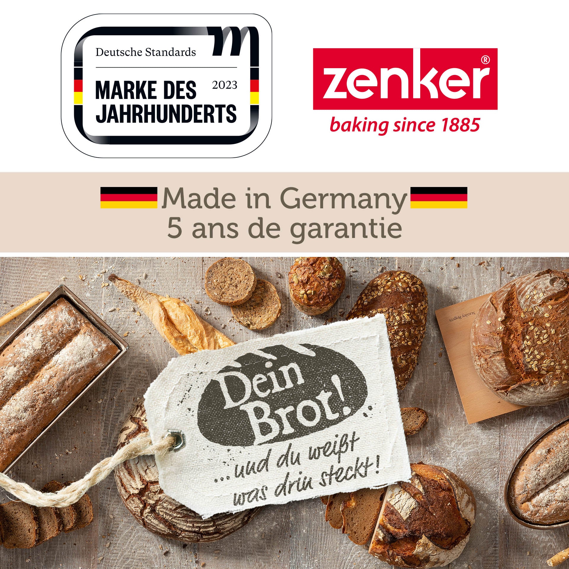 Zenker - Moule À Baguette 3 Empreintes 38 X 27 Cm Zenker Mojave Gold - Or