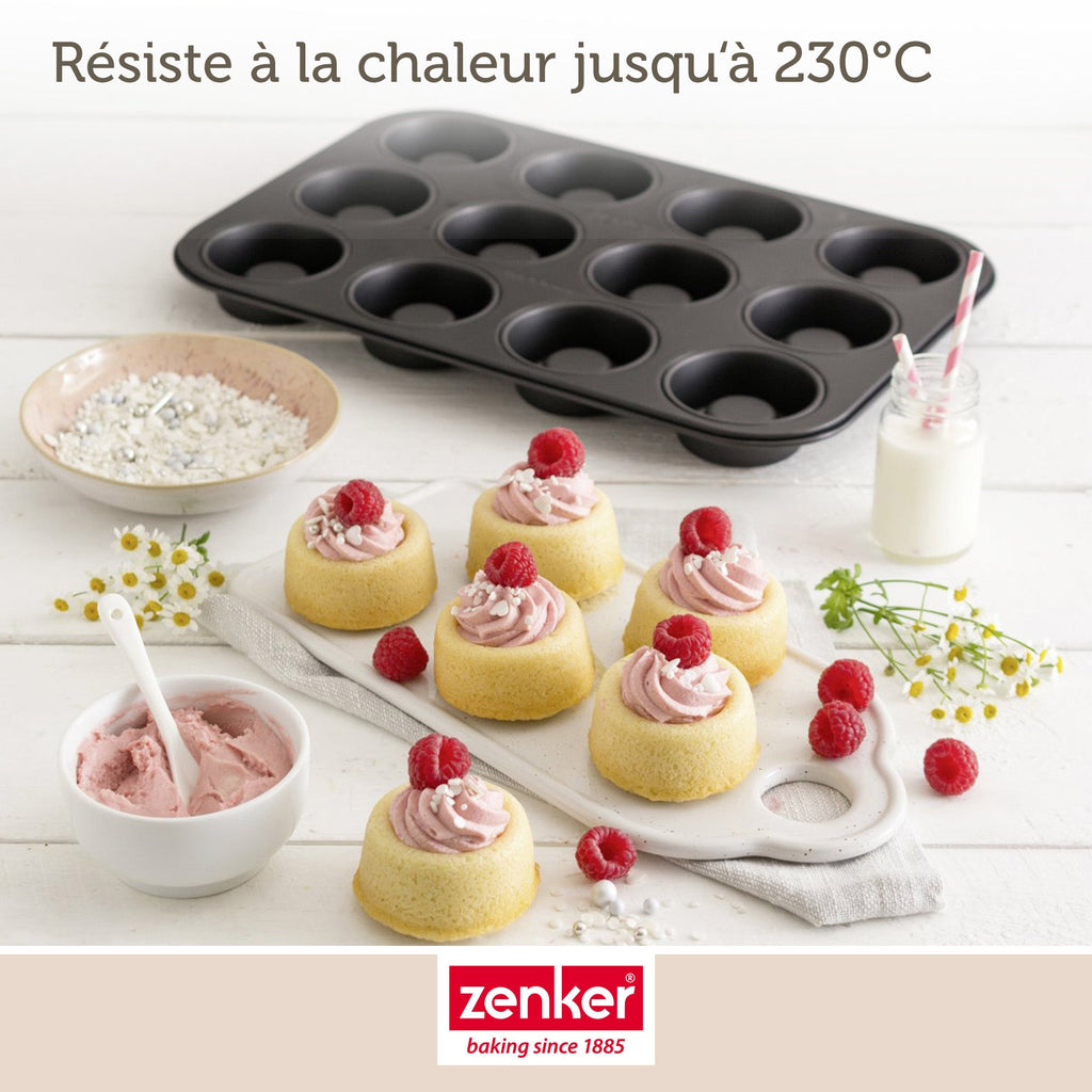 Zenker - Moule 12 Babas Au Rhum Zenker Spécial Créative - Noir