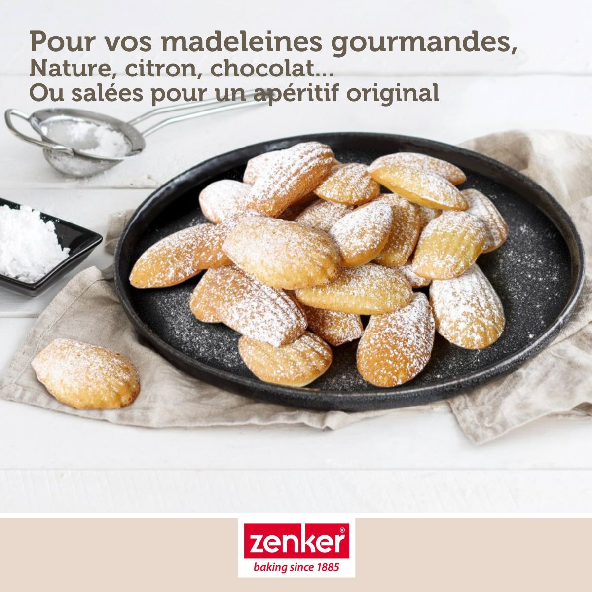 Zenker - Moule 12 Madeleines 26 X 39 Cm Zenker Spécial Countries - Noir