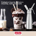 Zenker - Lot De 18 Cartouches De Protoxyde D'Azote Pour Siphon À Chantilly Zenker Smart Pastry - Gris