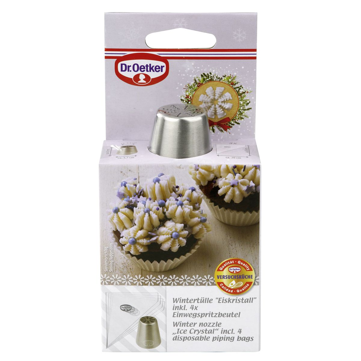Dr Oetker - Set De 2 Poche À Douilles Professionnelle Inox Dr Oetker Noël - Gris