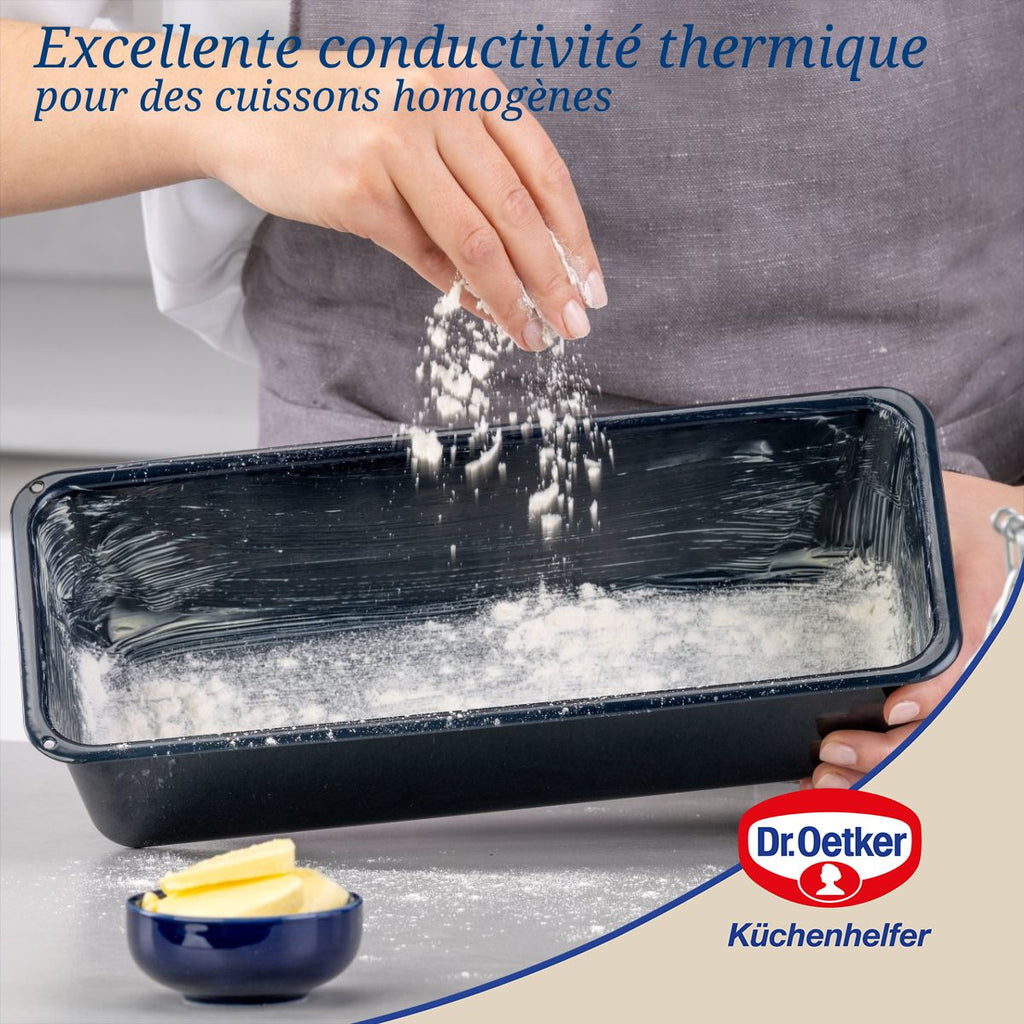 Dr Oetker - Lot De 2 Moules À Gâteaux 35/35 Cm En Acier Dr Oetker Back-Liebe - Bleu