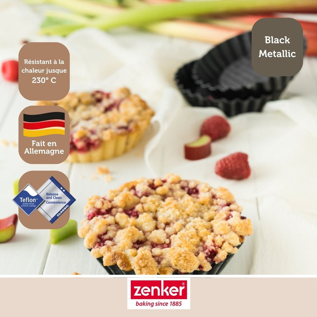 Zenker - Ensemble De 12 Moules À Tartelettes 10 Cm Zenker Black Metallic - Noir