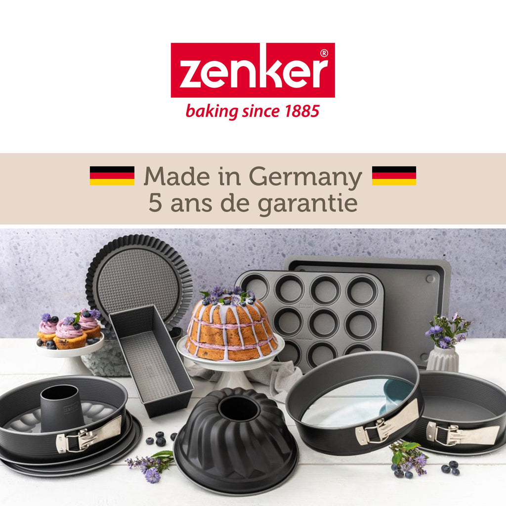 Zenker - Lot De 2 Moules À Gâteaux 28/28 Cm En Acier Zenker Energy - Gris