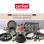 Zenker - Lot De 2 Moules À Gâteaux 28/28 Cm En Acier Zenker Energy - Gris