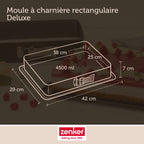 Zenker - Ensemble De 2 Moules À Charnière Rectangulaire En Acier Émaillé Et Sa Spatule 42 X 29 Cm Zenker Deluxe - Noir