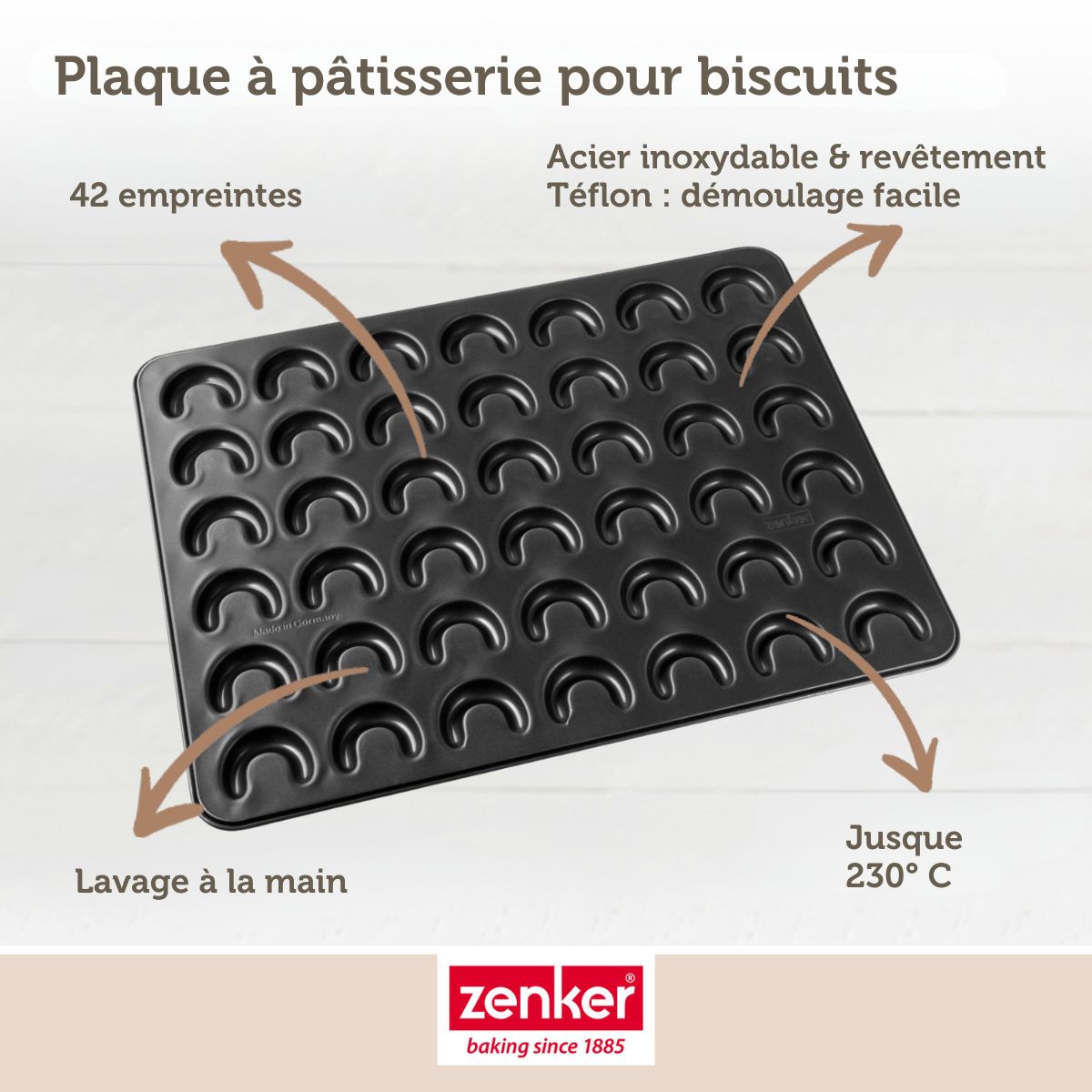 Zenker - Lot De 2 Plaques Pâtisserie 42/32 Cm En Acier Spécial Créative Spécial Créative Zenker Spécial Créative - Noir
