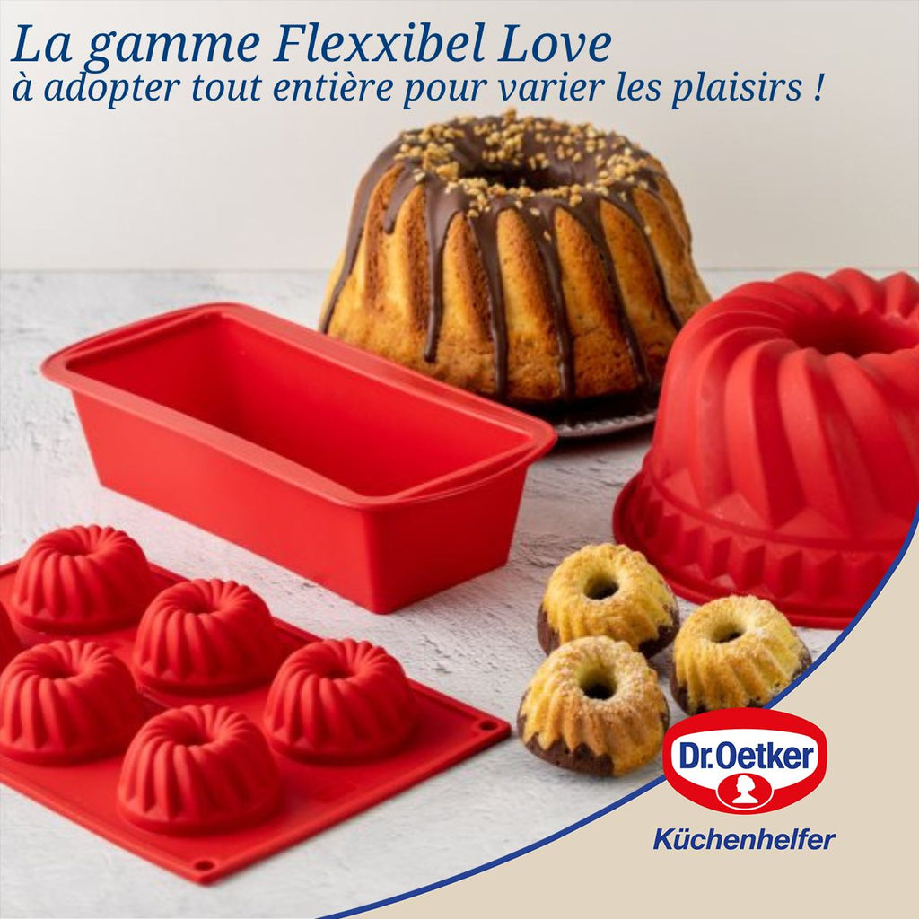 Dr Oetker - Moule À Tarte En Silicone Rouge De 26 Cm Dr. Oetker Flexxibel Love - Rouge
