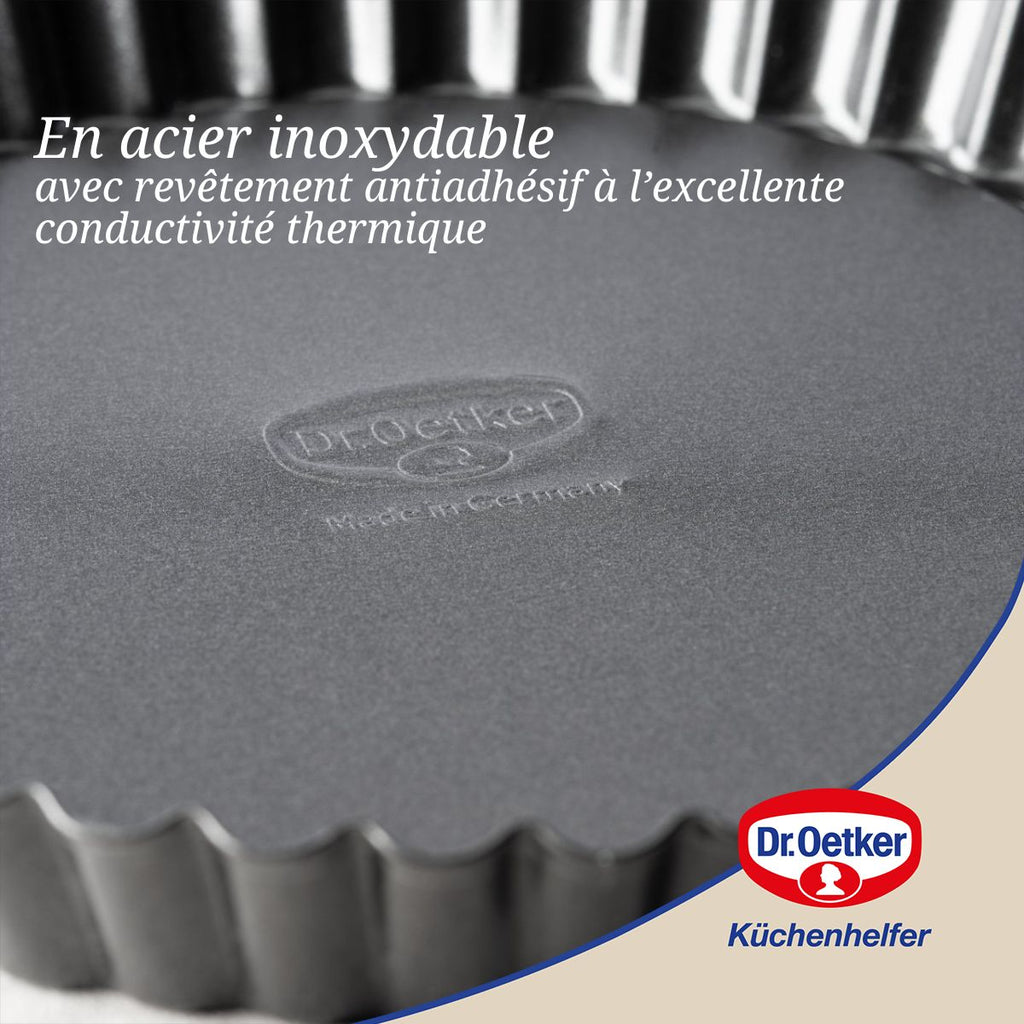 Dr Oetker - Moule À Tarte Renversée 22 Cm Dr.Oetker Tradition - Noir