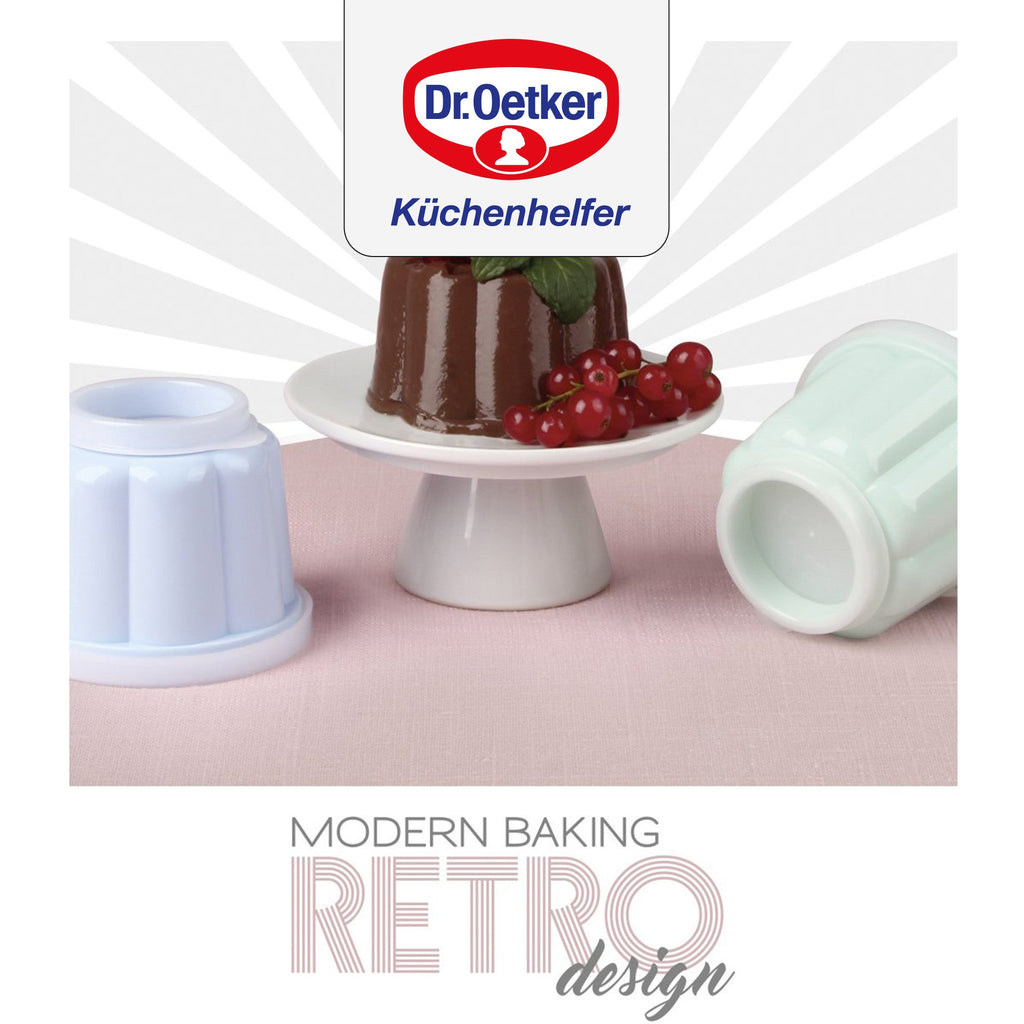 Dr Oetker - Lot De 6 Moules À Flans Avec Couvercle 6,3 X 7,5 Cm Dr. Oetker Rétro - Coloré