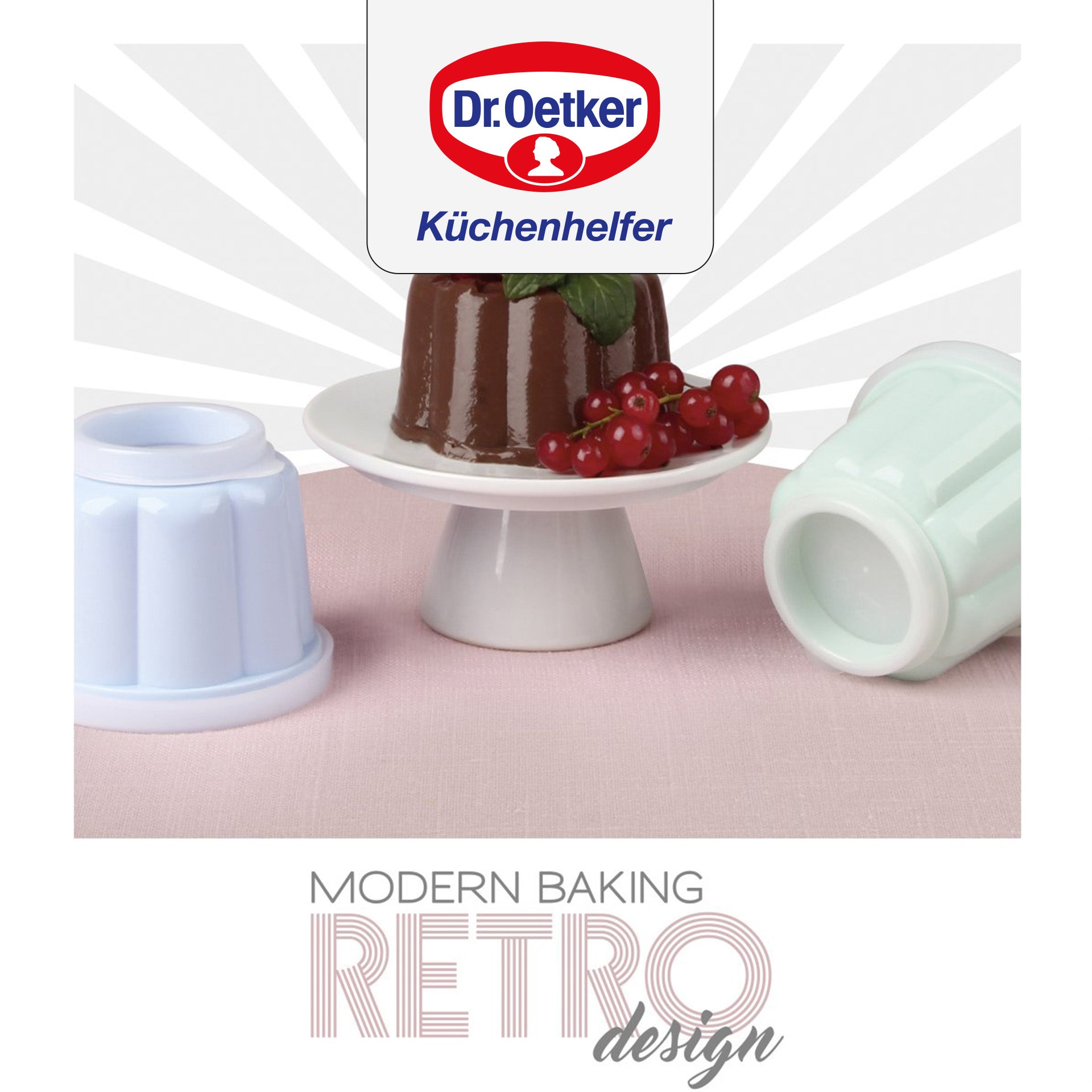 Dr Oetker - Lot De 6 Moules À Flans Avec Couvercle 6,3 X 7,5 Cm Dr. Oetker Rétro - Coloré