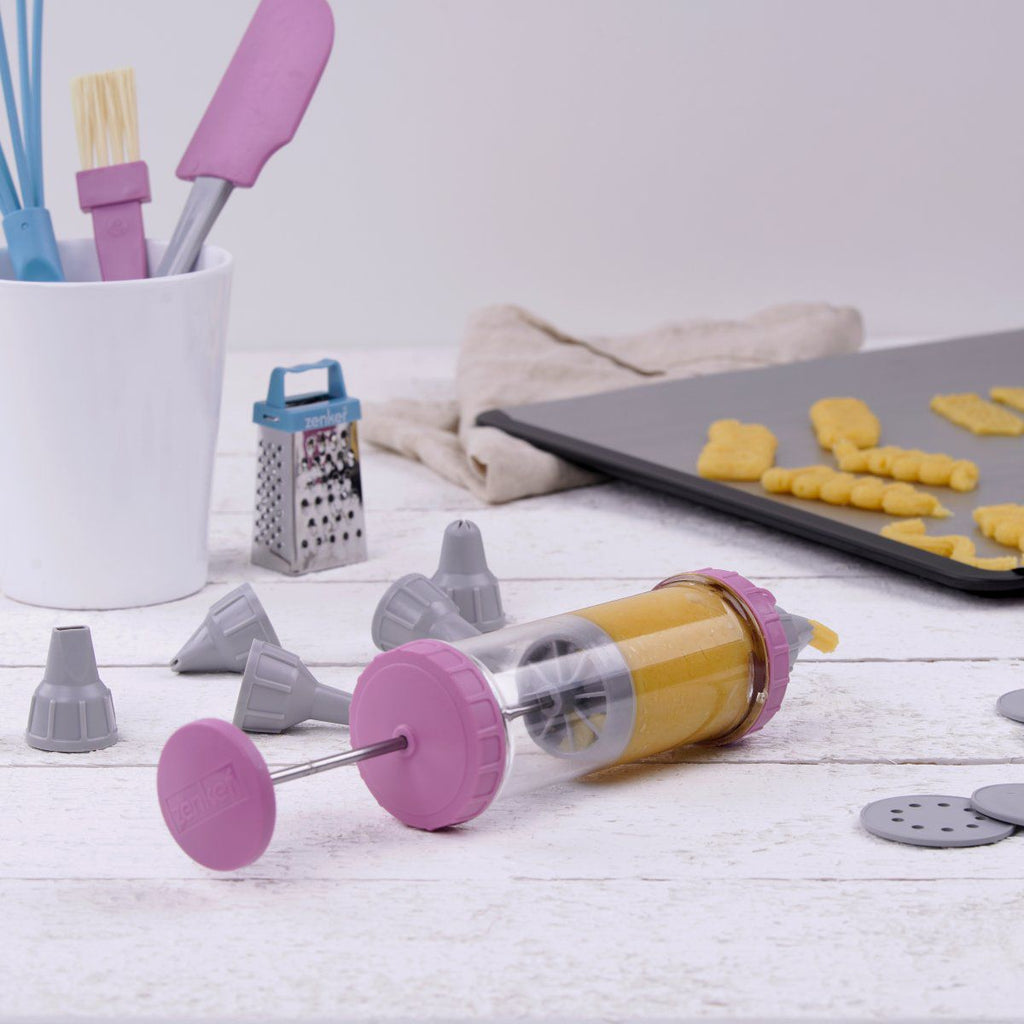 Zenker - Seringue De Pâtisserie Et 6 Embouts Et 6 Disques À Motifs Zenker Sweet Sensation - Gris