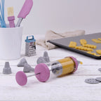 Zenker - Seringue De Pâtisserie Et 6 Embouts Et 6 Disques À Motifs Zenker Sweet Sensation - Gris