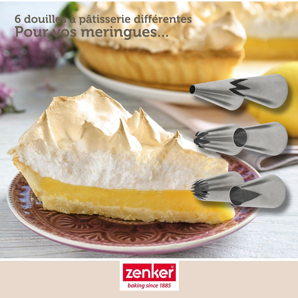 Zenker - Lot De 6 Douilles À Pâtisserie En Inox Grand Modèle Zenker Smart Pastry - Gris