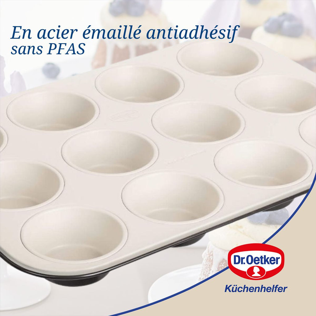 Dr Oetker - Moule À 12 Muffins Dr. Oetker Exclusive - Blanc