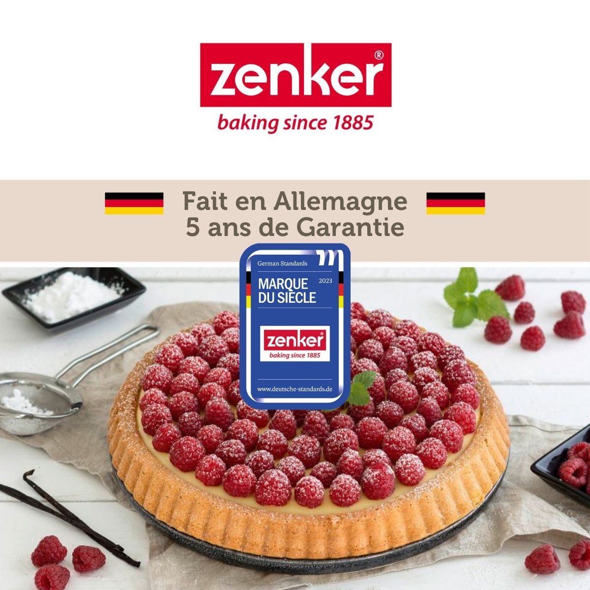 Zenker - Moule À Tarte Renversée 28 Cm Zenker Black Metallic - Noir