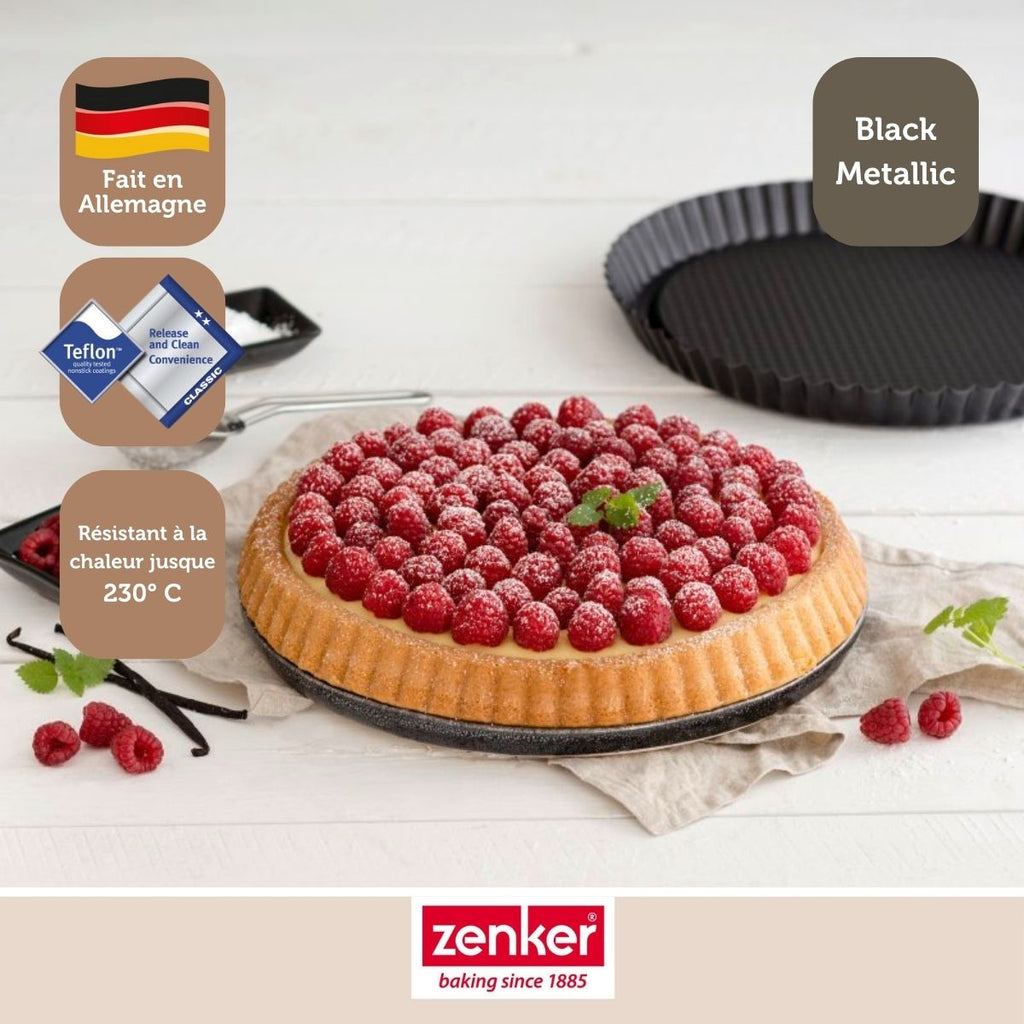 Zenker - Moule À Tarte Renversée 30 Cm Zenker Black Metallic - Noir