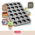 Zenker - Moule À Muffins 24 Empreintes 38 X 26 Cm Zenker Black Metallic - Noir