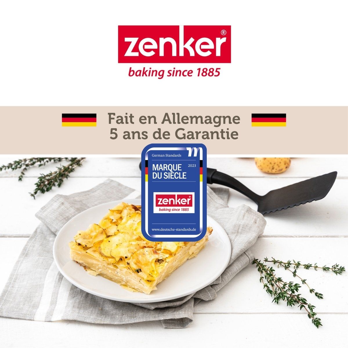 Zenker - Plat À Four Xxl 40 X 29 X 6 Cm Zenker Special Cooking - Noir