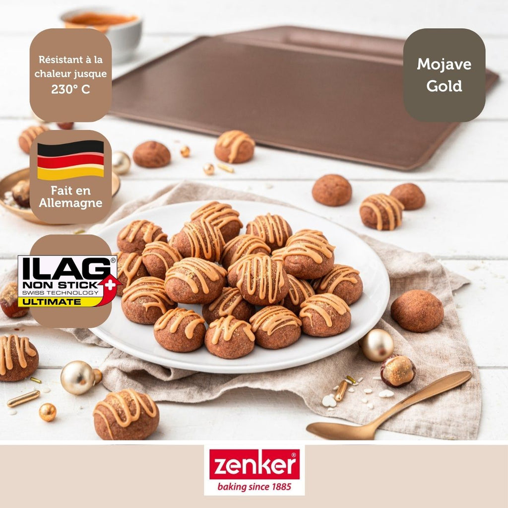 Zenker - Plaque À Pâtisserie Sans Rebords 36 X 33 Cm Zenker Mojave Gold - Or